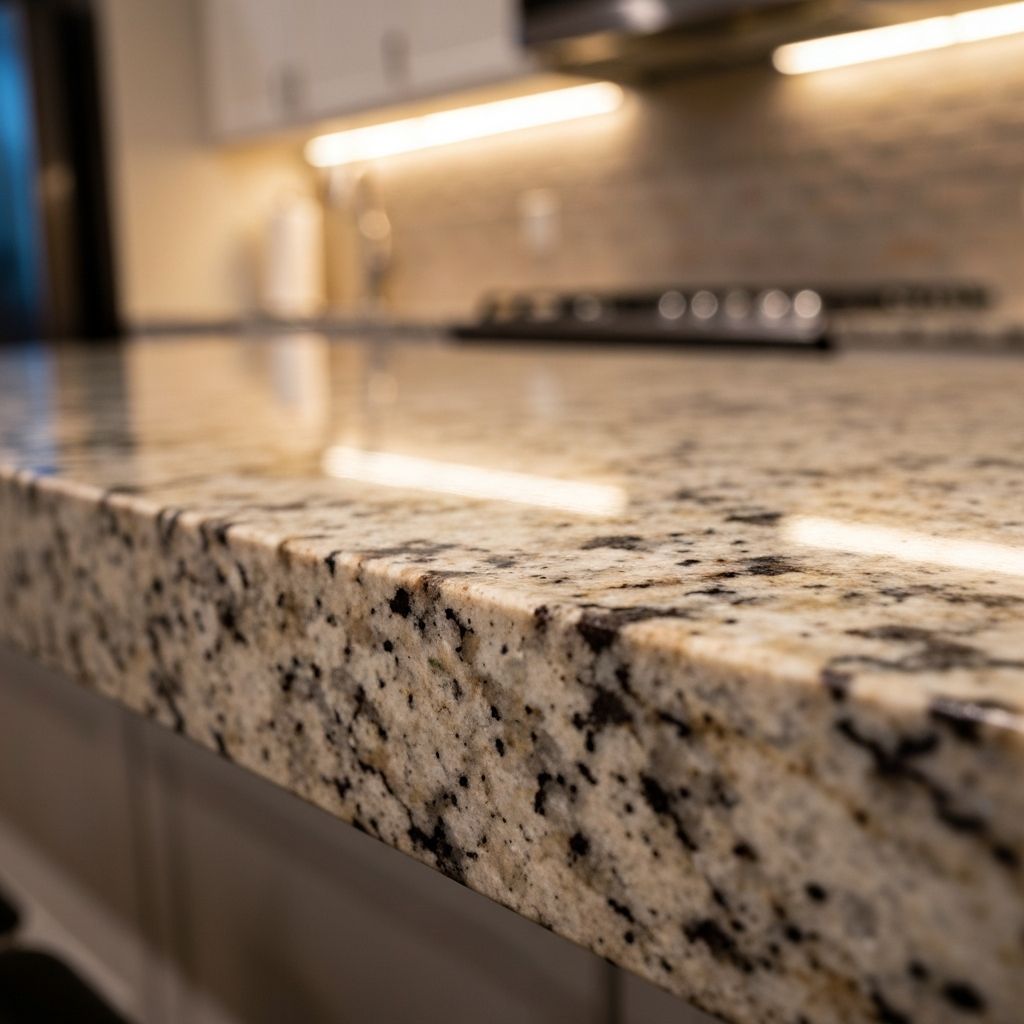 Granite countertop detail