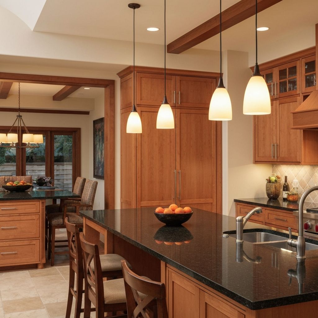 Luxury kitchen with granite countertops